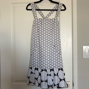 Diane Von Furstenberg Black and White Geometric Midi Dress